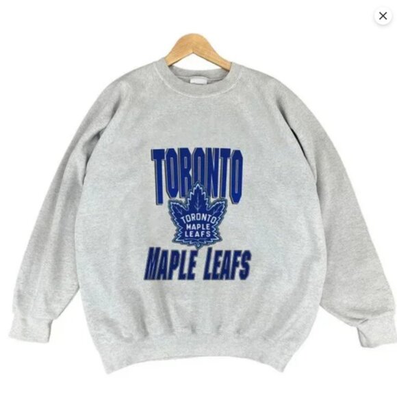 Toronto Maple Leafs Ice Hockey Retro 1996 90's Style Sweatshirt Shirt Sweater - Picture 2 of 3